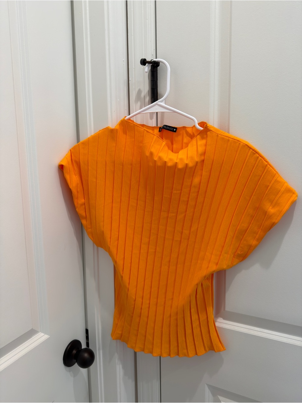 Zara Orange Ribbed Top